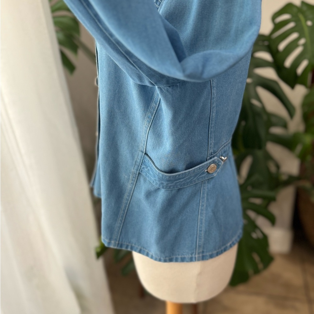 Pendleton Petite M Tencel Chambray‎ Jacket/Shirt – Adjustable Waist Tabs - Picture 3 of 6